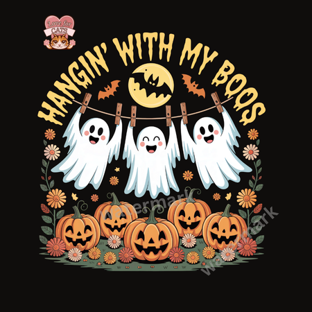 Get spooky and stylish with our “Hanging with My Boos” digital download 