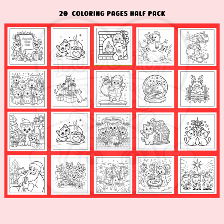 20 pack coloring pages Santa Claws is Coming to Town - Digital Download 20 pack coloring pages Santa Claws is Coming to Town - Digital Download