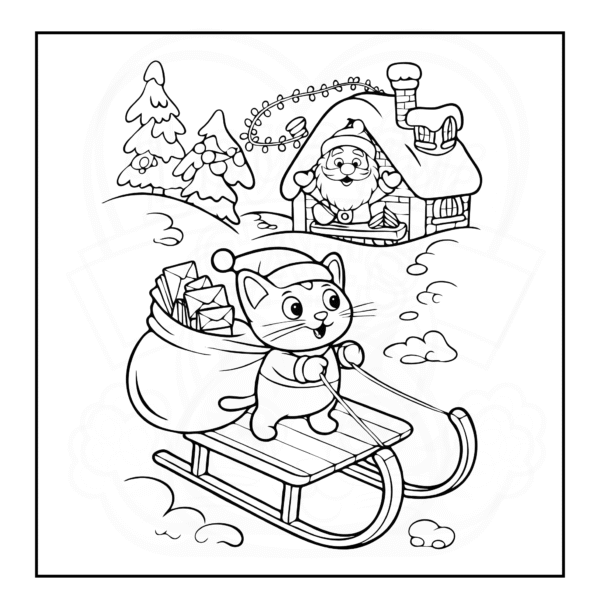 25 Santa Claws is Coming to Town – Digital Coloring Fun!